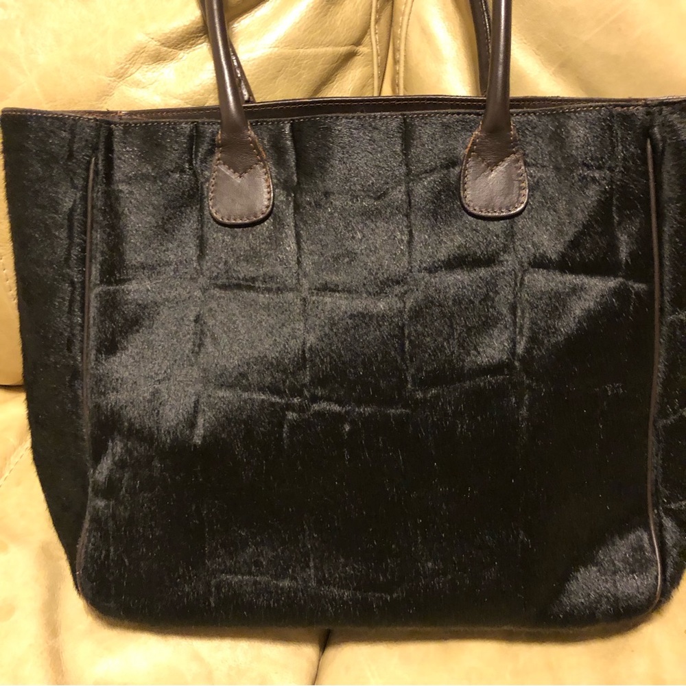 EUC Maurizio Taiuti calf hair tote